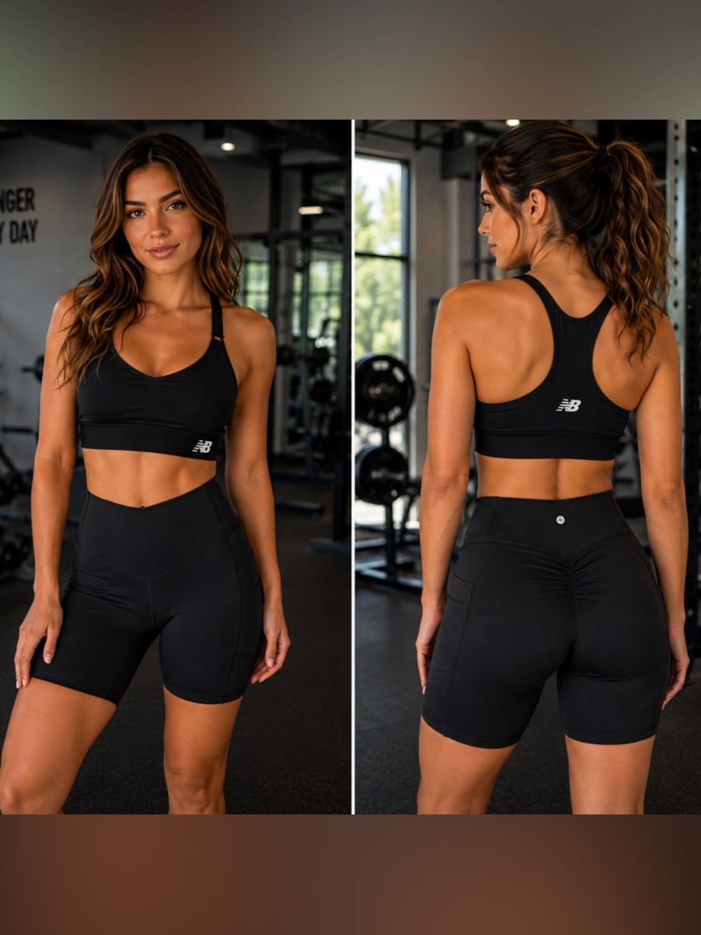 Halara High-Waist Bike Shorts Size Large Black with Pockets Athletic Workout LG